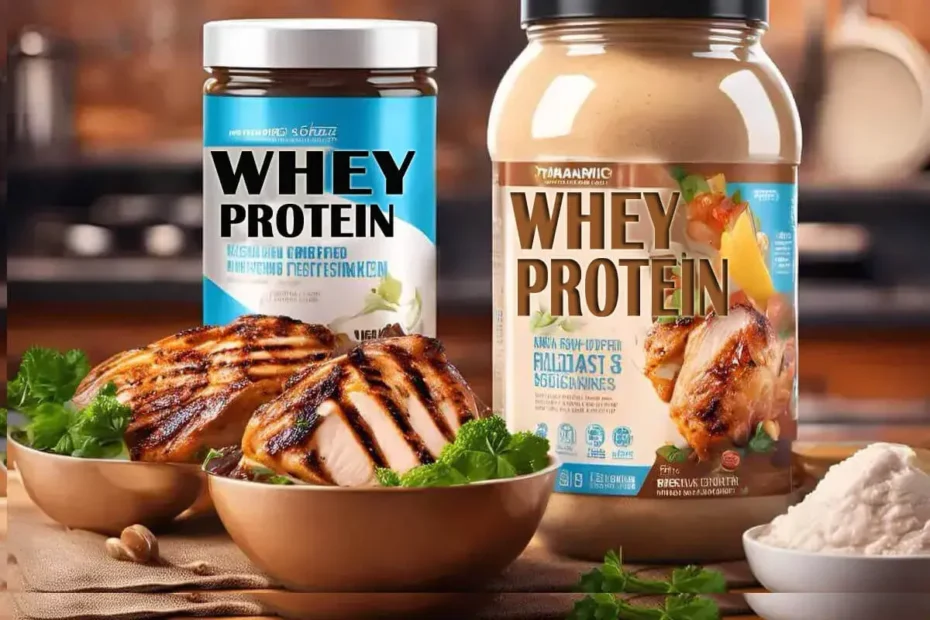 Whey protein, peito de frango