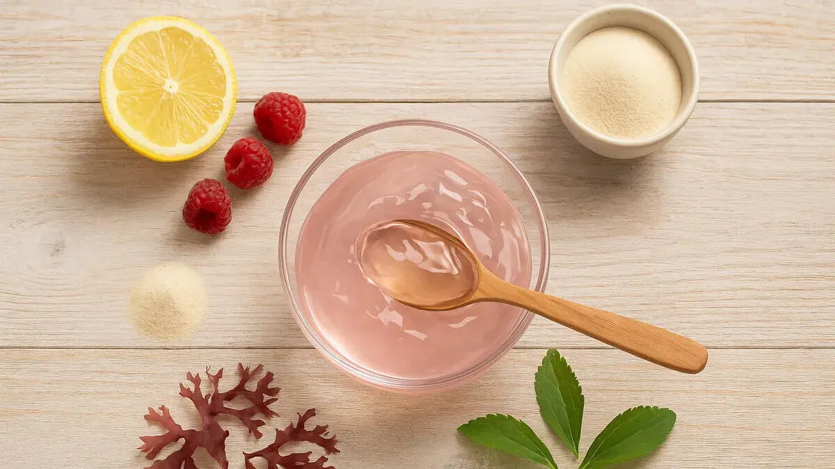 Sobremesa sem açucar com agar-agar
