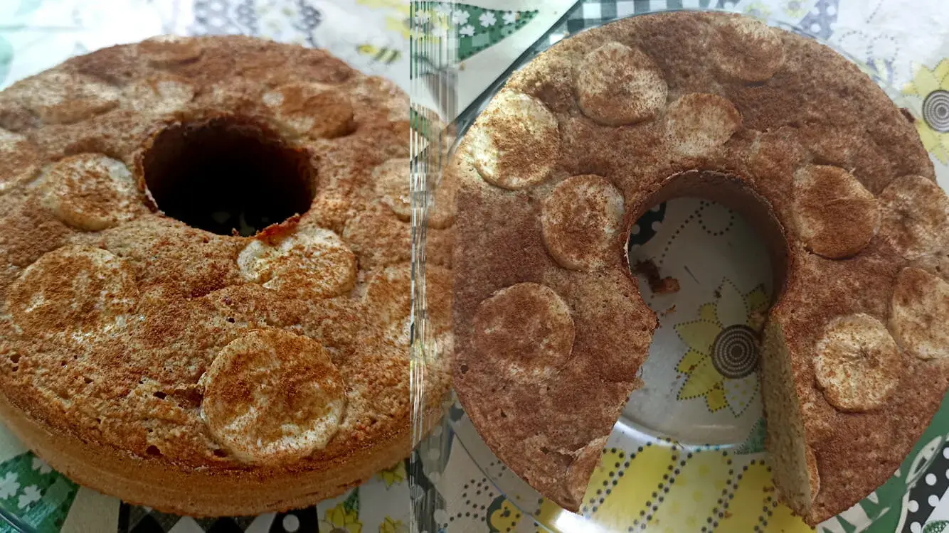 Bolo de banana com aveia sem trigo delicioso e saudável