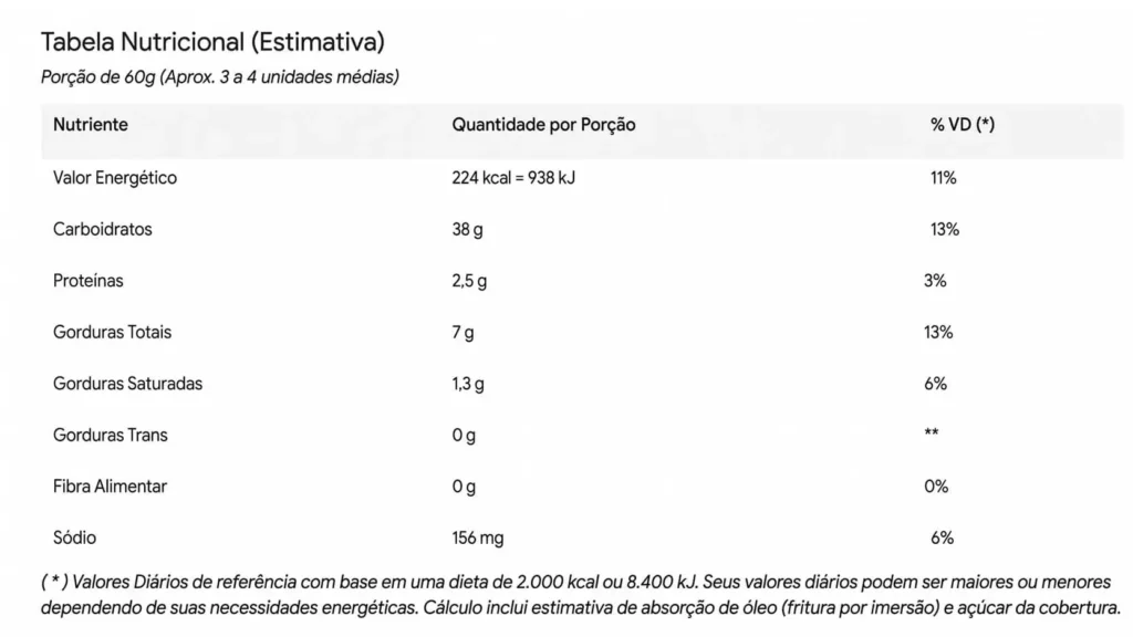 Tabela nutricional